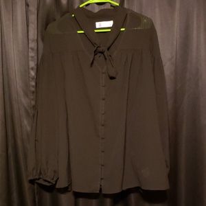 Black button up blouse